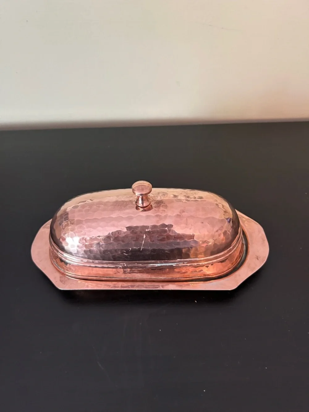 Williams Sonoma copper butter dish